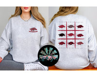 Plaid AR Razorbacks Tic Tac Toe PNG Digital Download (You get seven files)