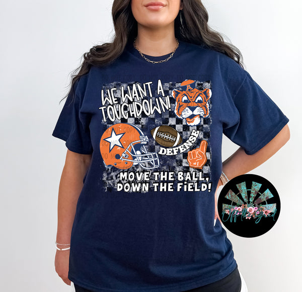 We want a Touchdown AU Tigers PNG Digital Design
