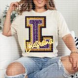 Rhinestone Louisiana LSU Tigers Game Day Short Sleeve T-Shirt