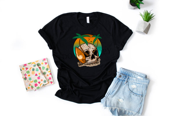 Summer Beach Skull T-Shirt