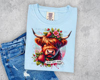 Berry Sweet Mama Highland Cow T-Shirt