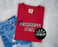 Chinoiserie Bow Mississippi State PNG Digital Design