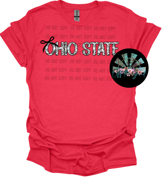 Chinoiserie Bow Ohio State PNG Digital Design