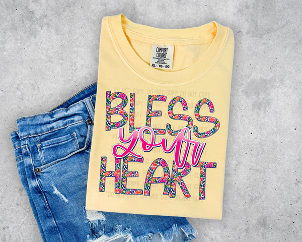 Floral Bless Your Heart T-Shirt