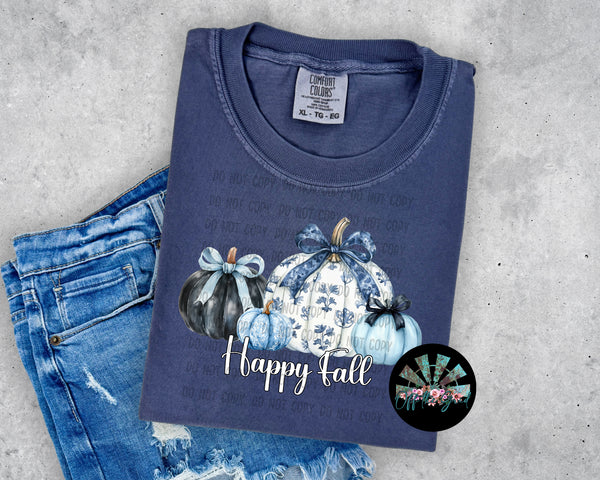 Blue Pumpkins Happy Fall T-Shirt and Sweatshirt