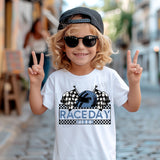 Blue Race Day Vibes Kids T-Shirt