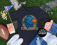 Bottomland Camo Falcons Blue PNG Digital Design