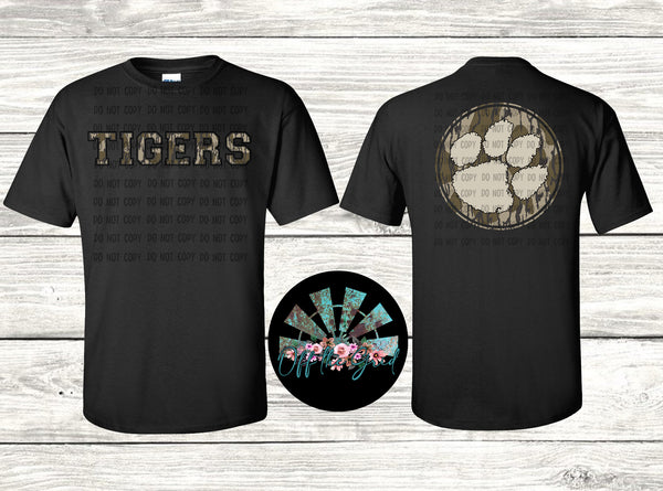 Bottomland Camo Clemson F&B PNG Digital Download