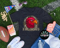 Bottomland Camo Falcons Red PNG Digital Design