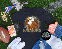 Bottomland Camo Falcons Sitting PNG Digital Design