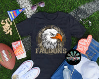 Bottomland Camo Falcons White PNG Digital Design