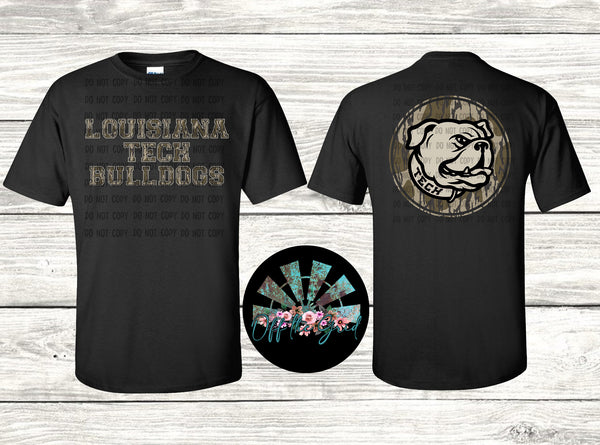 Bottomland Camo LA Tech F&B PNG Digital Download