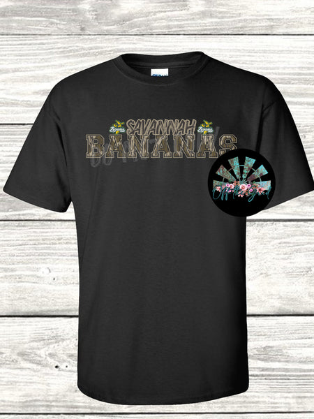 Bottomland Camo Savannah Bananas Script PNG Digital Design