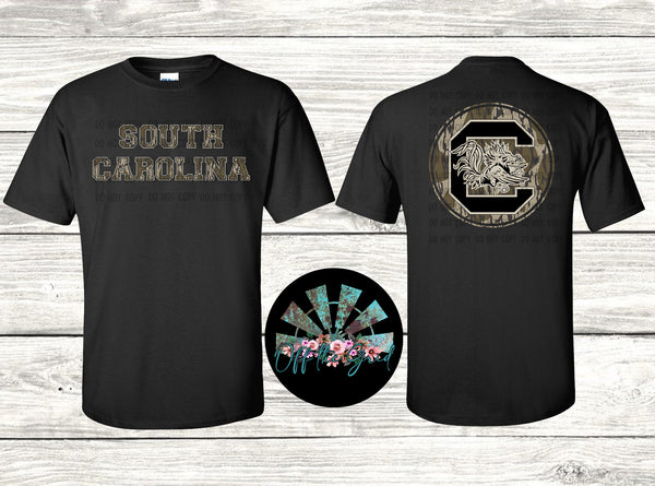 Bottomland Camo SC F&B PNG Digital Design