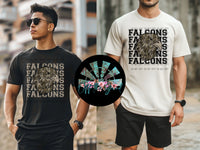 Bottomland Camo Stacked Falcons PNG Digital Design (YOU GET BOTH DESIGNS)