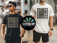 Bottomland Camo Stacked Knights PNG Digital Design (YOU GET BOTH DESIGNS)