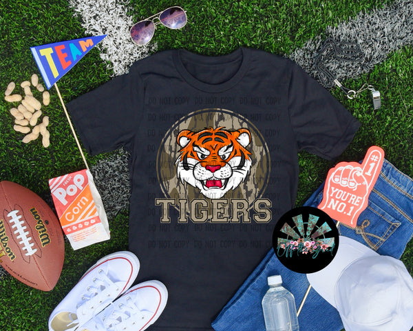 Bottomland Camo Tigers #1 PNG Digital Design