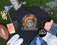 Bottomland Camo Trojans Orange PNG Digital Design
