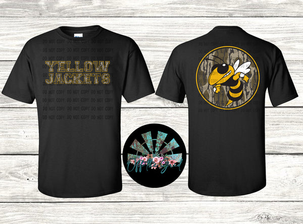 Bottomland Camo Yellow Jackets F&B (Colored) PNG Digital Design