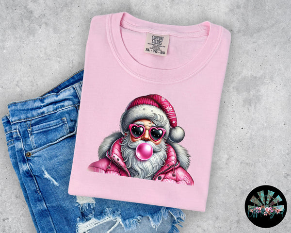 Bubble Gum Santa T-Shirt and Sweatshirt