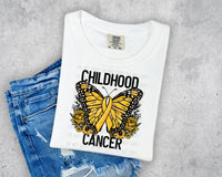 Childhood Cancer Butterfly Awareness T-Shirt