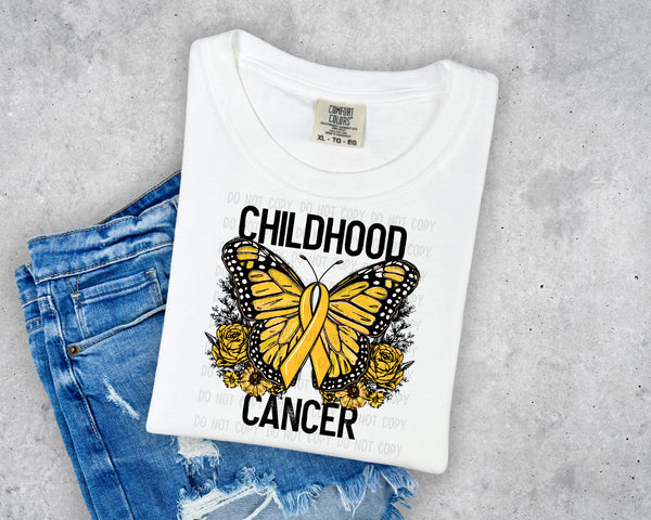 Childhood Cancer Butterfly Awareness T-Shirt