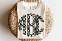 Black & White Checkered Green Man Monogram T-Shirt and Sweatshirt