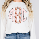 Pink Watercolor Highland Cow Floral Monogrammed T-Shirt and Sweatshirt