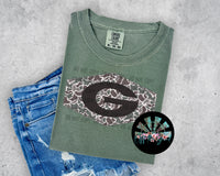Retro Camo GA G Patch PNG Digital Design