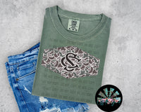Retro Camo SC Patch PNG Digital Design
