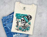 Can't Please Them All Turquoise Skeleton T-Shirt