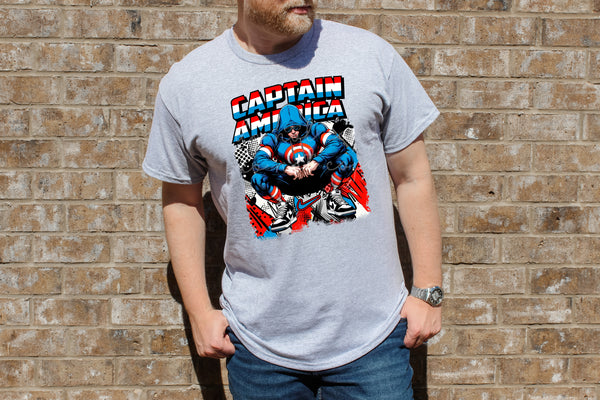 Captain America Check Mark T-Shirt