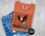 Checkered Auburn with Tigers Mascot AND Eagle Mascot PNG Digital Design