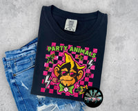Faux Glitter Checkered Party Animals T-Shirt and Sweatshirt