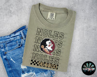 Stacked Checkered FSU Noles PNG Digital Design