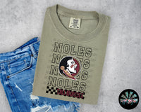 Stacked Checkered FSU Noles PNG Digital Design