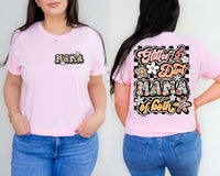 Checkered Glitter & Dirt Mama of Both Short Sleeve T-Shirt