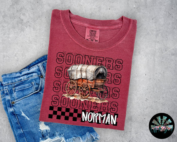 Stacked Checkered OK Sooners #1 PNG Digital Design