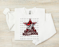 Checkered Star GA Old Dawg Tide PNG Digital Design