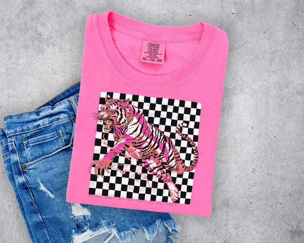 Checkered Tiger T-Shirt