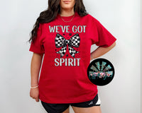 Checkered Cheer Bow We've Got Spirit PNG Digital Design