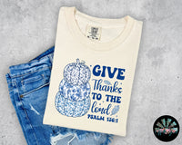 Chinoiserie Pumpkins Give Thanks to the Lord T-Shirt and Sweatshirt