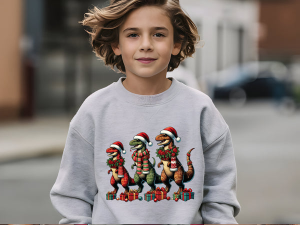 KIDS Christmas Dinosaurs T-Shirt