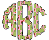 Christmas Green and Pink Checkered Green Man and Cindy Lou Monogrammed T-Shirt and Sweatshirt