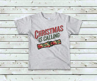 KIDS Christmas is Calling Camo Duck Call T-Shirt