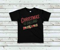 KIDS Christmas is Calling Camo Duck Call T-Shirt