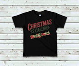 KIDS Christmas is Calling Camo Duck Call T-Shirt