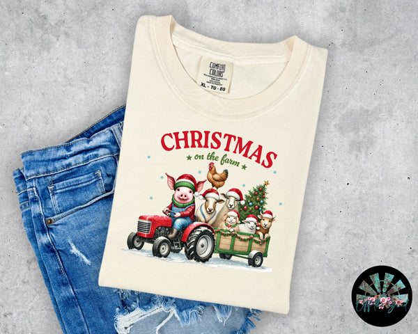 Christmas on the Farm T-Shirt and Sweatshirt