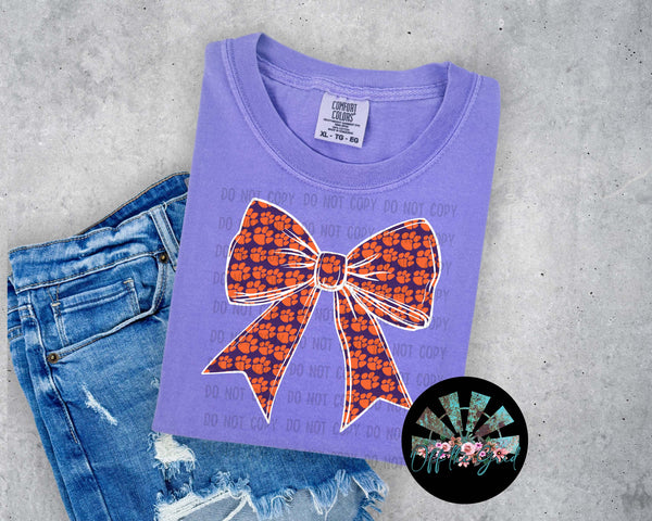 Clemson Bow PNG Digital Design