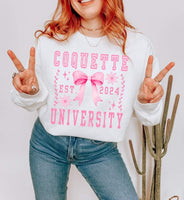 Coquette University T-Shirt and Sweatshirt